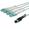 5m MTP/MPO to 4xLC/PC Fiber Cable