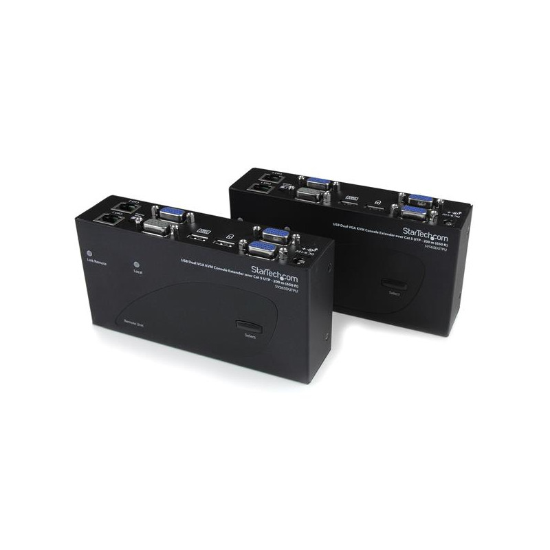 USB Dual VGA over Cat5 KVM Extender