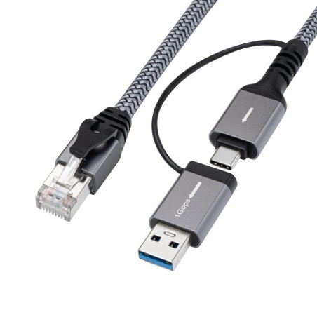 CAT6 FTP to USB A-C adapter