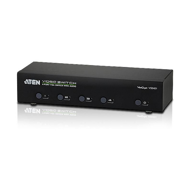 4-PORT VGA Switch With Audio + RS-232 | APLIUM