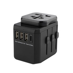 World Travel Adapter, 3 USB A