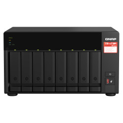 Desktop 8Bay NAS 8GB RAM 2x2.5Gbe Black