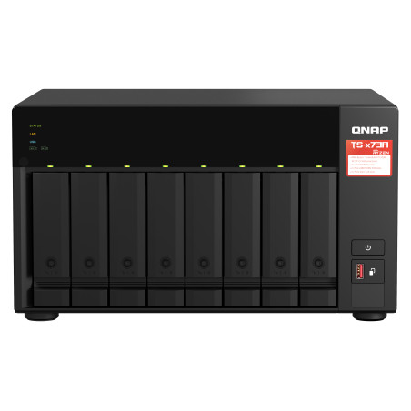 Desktop 8Bay NAS 8GB RAM 2x2.5Gbe Black