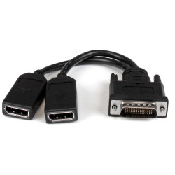 8in DMS-59 to Dual DisplayPort Cable
