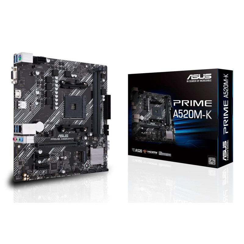 Placa Base Asus Prime A520M-K Socket AM4/ DDR4/ PCIe 3.0/ Micro ATX