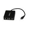 Dual USB-C to GbE Adapter w/USB port