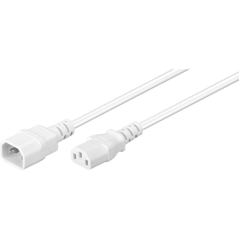 Power Cord C13 - C14 1m White