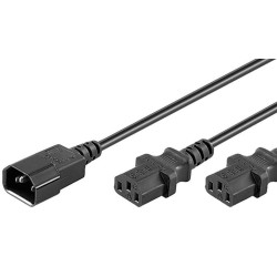 Power Cord C13x2 - C14 0,6m