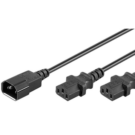 Power Cord C13x2 - C14 0,6m