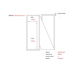 Ship-label 102 x 192mm,