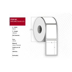 Ship-label 76 x 102mm, Core