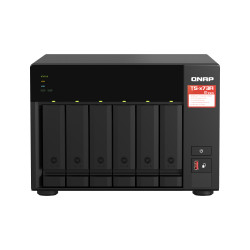 Desktop 6Bay NAS 8GB RAM 2x2.5Gbe Black