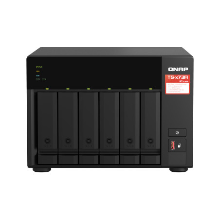 Desktop 6Bay NAS 8GB RAM 2x2.5Gbe Black
