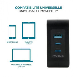 Wall Charger - 100 W - 2 USB C + 1 USB A Gan + Cable - 2M - | APLIUM