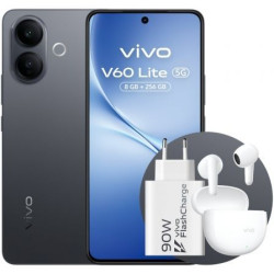 Smartphone Vivo V60 Lite 8GB/ 256GB/ 6.77"/ 5G/ Negro/ Incluye Cargado