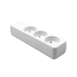 Danish Power Strip 3-way White