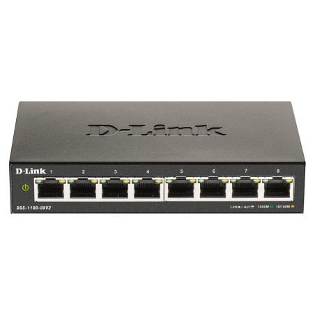 DGS-1100-08V2/E 8-Port Gigabit Smart Man