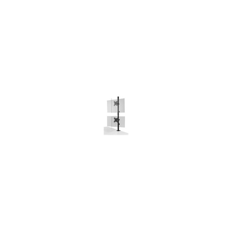 Kensington kit de montaje - movimiento completo - para 2 paneles LCD/plasma - apilamiento vertical - negro