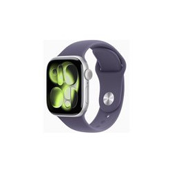 Apple Watch Series 11 (GPS) - aluminio plateado - reloj inteligente con pulsera deportiva - niebla púrpura - 6