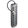 Hub USB NGS IHUB10/ 10xUSB 3.0/ Gris | APLIUM