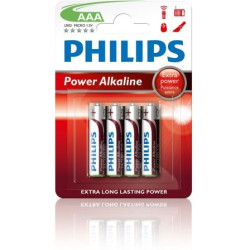 Pack de 4 Pilas AAA Philips LR03P4B/10/ 1.5V/ Alcalinas | APLIUM