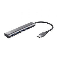 Hub USB Tipo-C Trust Halyx/ 4xUSB/ Gris | APLIUM
