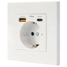 Roseta de Pared Nanocable 10 35 0011/ 1 Schuko/ 1 USB Tipo-C | APLIUM