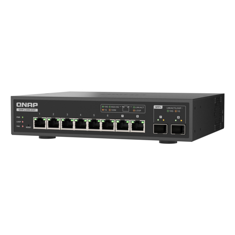 QSW-L3208-2C6T 6 ports 10Gbps 2 ports