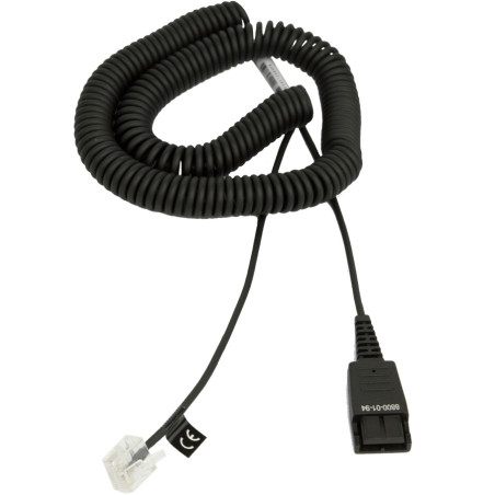 Jabra coiled MOD QD cord with RJ 45