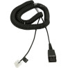 Jabra coiled MOD QD cord with RJ 45