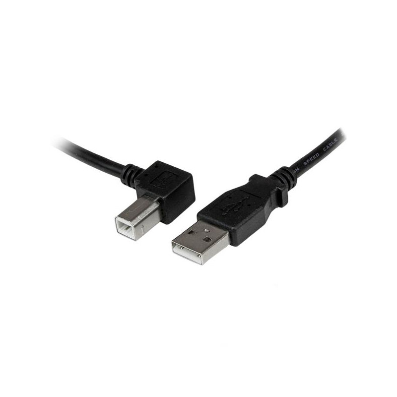 2m USB 2.0 A to Left Angle B Cable M/M