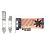 QM2 series 2 x PCIe 2280 M.2 SSD slots