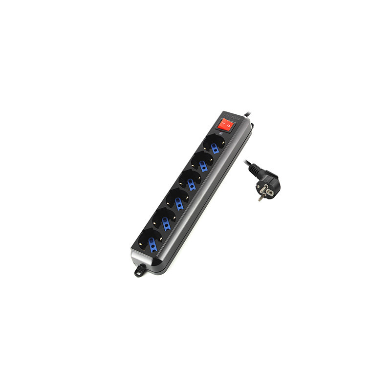 Ewent EW3924 base múltiple 1,5 m 6 salidas AC Negro | APLIUM