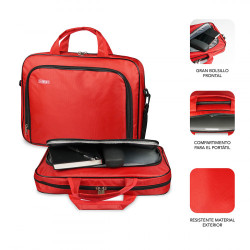 SUBBLIM Maletín Ordenador Oxford Laptop Bag 15,4-16" Red | APLIUM
