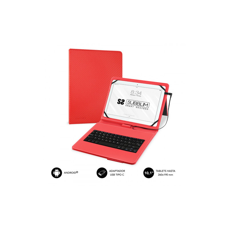 SUBBLIM Funda con Teclado Micro USB - USB C KEYTAB PRO USB 1 | APLIUM