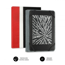 SUBBLIM Funda Libro Electrónico Clever Ebook Case 6" Red | APLIUM
