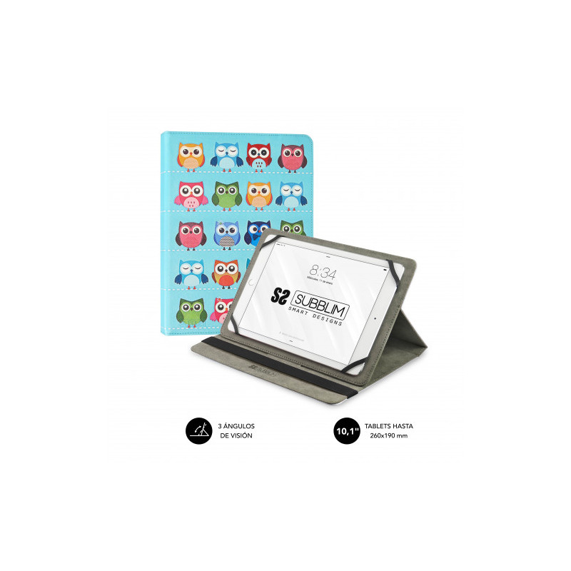 SUBBLIM Funda Tablet Universal TRENDY CASE OWLS 10.1" | APLIUM