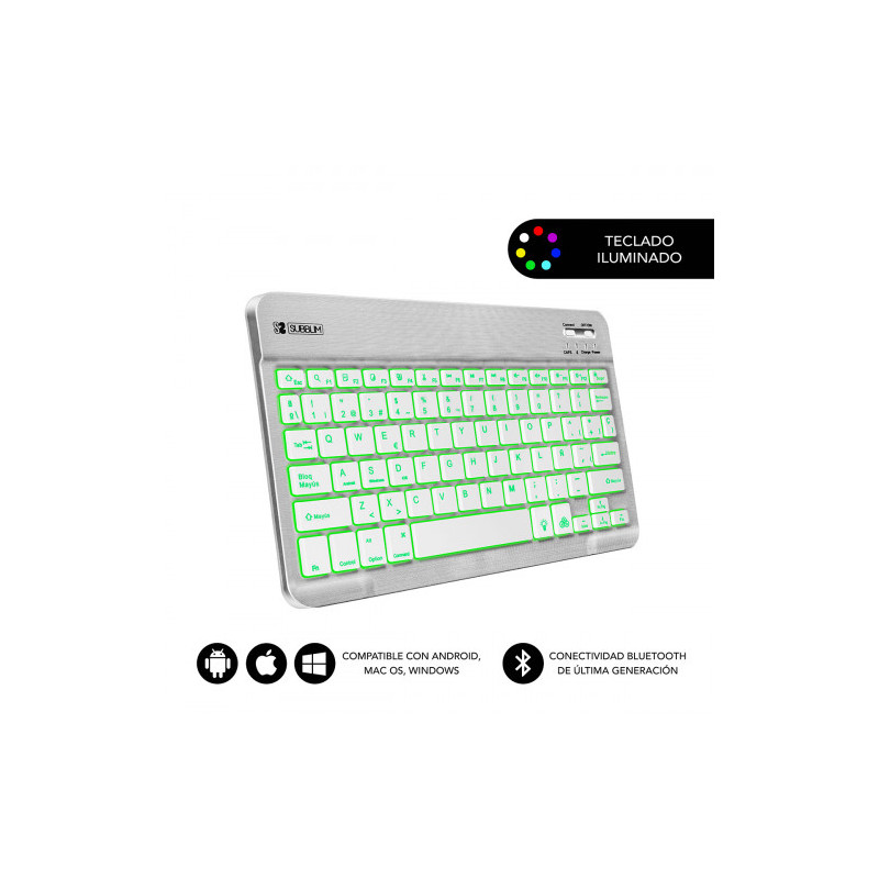 SUBBLIM Teclado Retroiluminado Bluetooth Smart Backlit BT Ke | APLIUM