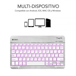 SUBBLIM Teclado Retroiluminado Bluetooth Smart Backlit BT Ke | APLIUM