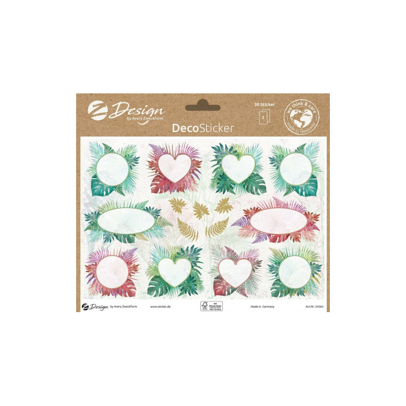 Sobre Con 2 Hojas 76X120MM Y 30 Pegatinas Fondo Jardin Avery | APLIUM