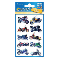 Sobre Con 1 Hoja 76X120MM Y 10 Pegatinas 3D Motocicletas Ave | APLIUM