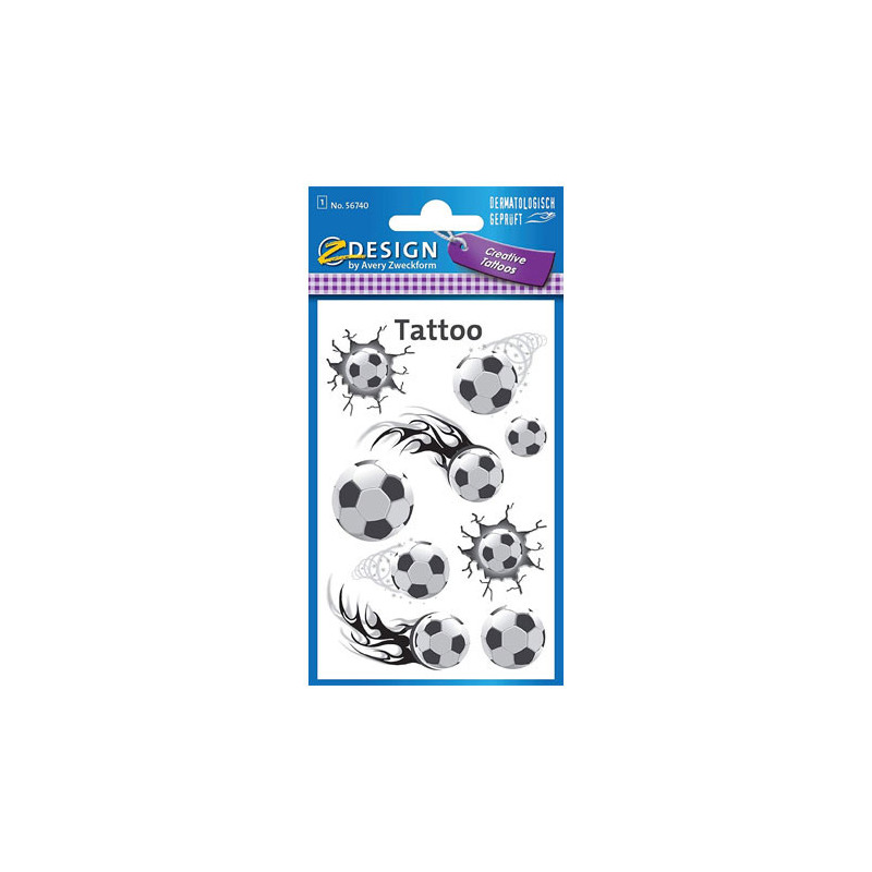 Sobre Con 1 Hoja 76X120MM Y 9 Pegatinas Tatoo Balones Avery | APLIUM
