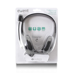 Ewent EW3562 auricular y casco Auriculares Diadema Negro, Pl | APLIUM