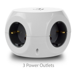 Ewent EW3939 base múltiple 1,5 m 3 salidas AC Interior Blanc | APLIUM