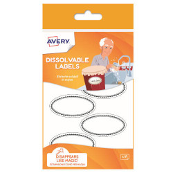 Paquete 18 Etiquetas Disolubles En Agua 55X92MM Avery SOLUB1 | APLIUM