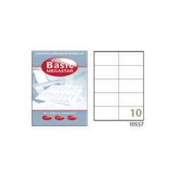 Caja 100 Hojas Etiquetas Blancas Con MÁRGENES-LÁSER/INYECCIÓ | APLIUM