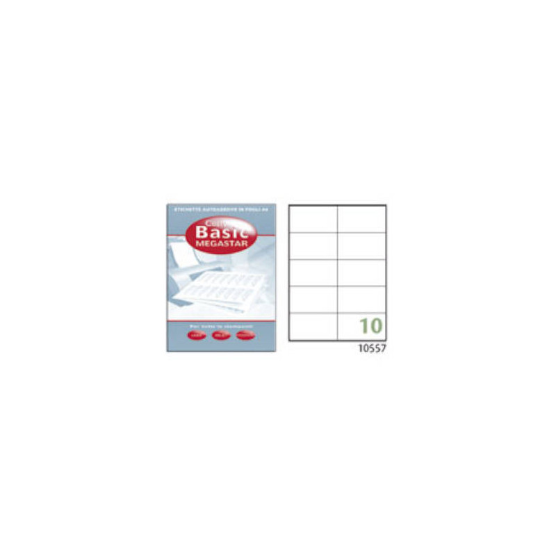 Caja 100 Hojas Etiquetas Blancas Con MÁRGENES-LÁSER/INYECCIÓ | APLIUM