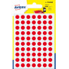 Paquete 6 Hojas Etiquetas Redondas Gomets Rojas 8MM Diametro | APLIUM