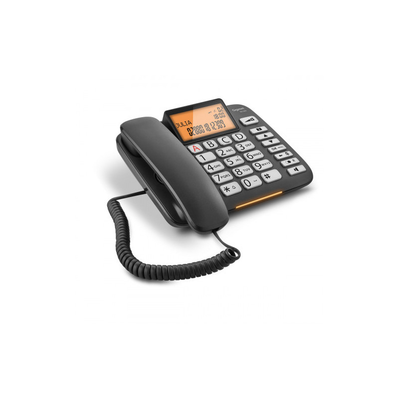 Gigaset DL 580 teléfono Teléfono analógico Negro Identificad | APLIUM