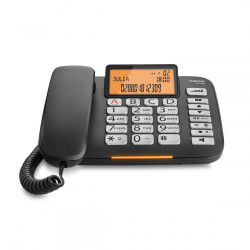 Gigaset DL 580 teléfono Teléfono analógico Negro Identificad | APLIUM